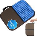 WISIMMALL Cojín de asiento de gel portátil para masaje de viaje, 14.5 x 10.5 pulgadas de grosor