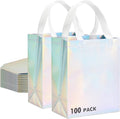 Nuevo, caja abierta: 100 bolsas de regalo holográficas reutilizables