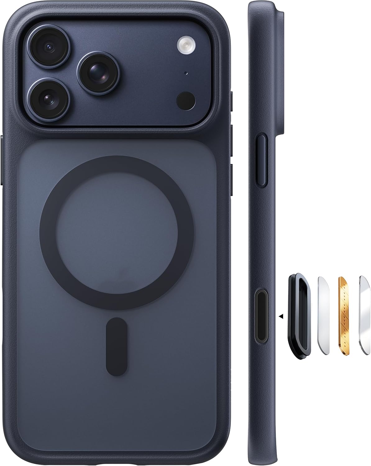 Funda TORRAS iPhone 17 Pro Max | Magnética MagSafe, Protección Grado Militar, Botón Cámara, Negra Translucida