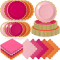Servilletas de Papel para Boda Zhehao – 350 Piezas, Rosa y Naranja, Decoración para Fiestas y Eventos