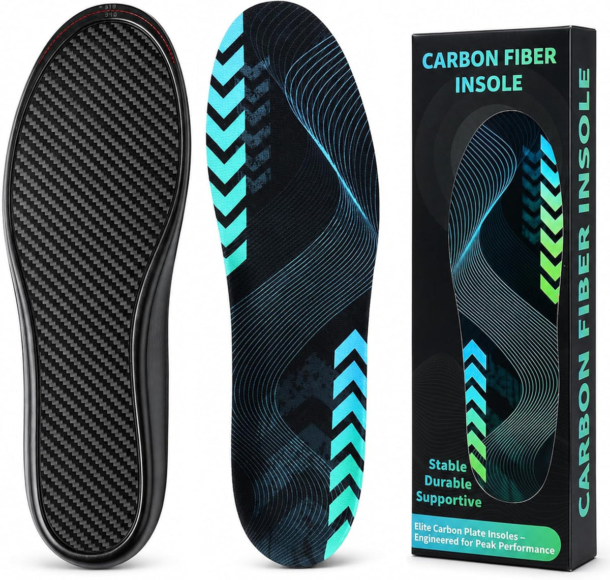 Plantillas de fibra de carbono de alto rendimiento para hombres y mujeres(11 pulgadas)