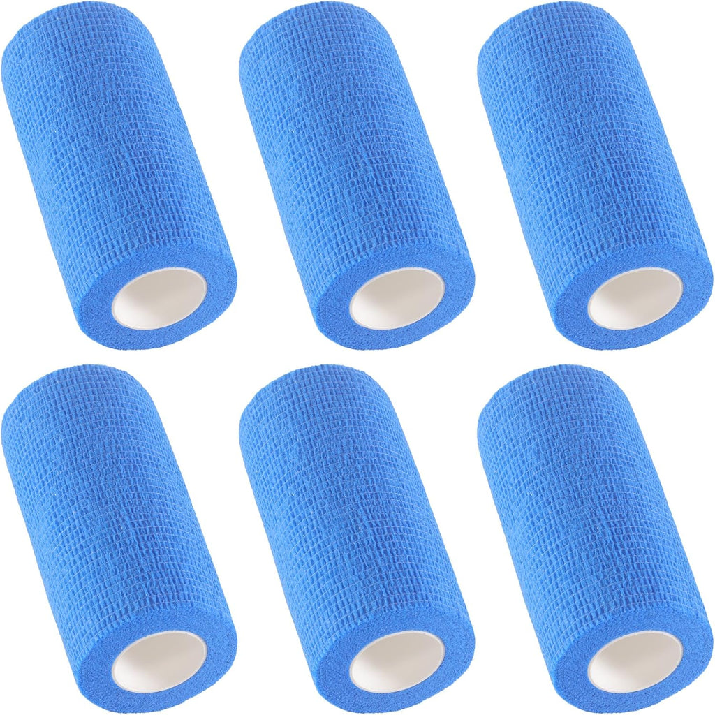 Paquete de 6 envolturas atléticas autoadhesivas de 4 pulgadas x 5 yardas