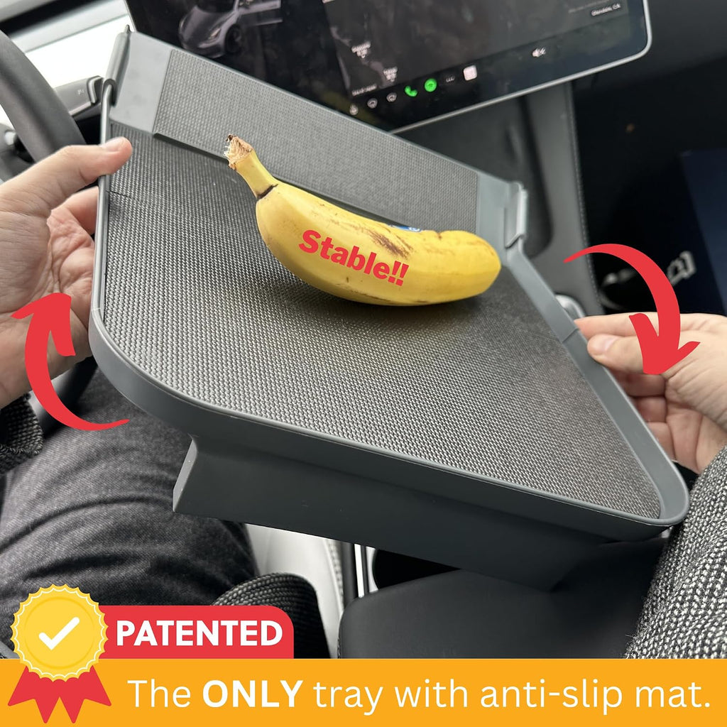 Tesla Accessories - Bandeja de consola central, mesa de comer alimentos, sostiene tus elementos esenciales durante el piloto automático, viajes por carretera, en las estaciones de carga.