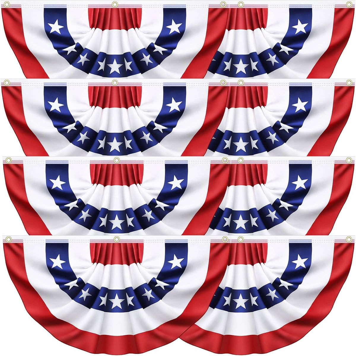 Bandera Abanico Plisado Americano 90x180cm Pack 2 | ARTICULO VIENE COMO SE MUESTRA EN LA SEGUNDA IMAGEN )