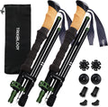 COLOR AZUL-SOLO VIENEN LOS BASTONES SIN MAS ACCESORIOS Y PRESENTAN USO-Bastones de trekking TREKOLOGY Trek-Z con empuñadura de corcho: bastones de senderismo ligeros y plegables, altura ajustable, diseño compacto para viajes.