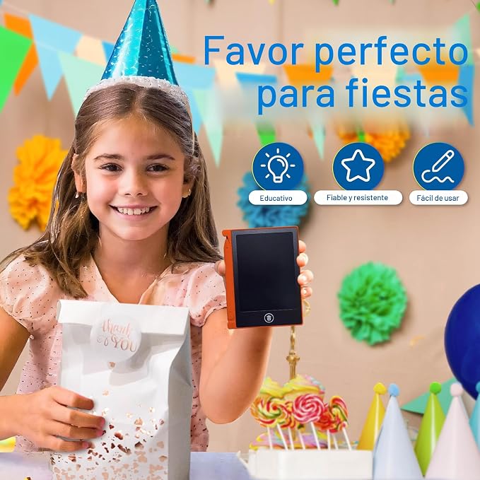 Mini tableta de escritura LCD para fiesta para niños, paquete de 24 – Mini tablero de dibujo de 4.5 pulgadas. Divertido y educativo para niños que dibujan y hacen garabatos