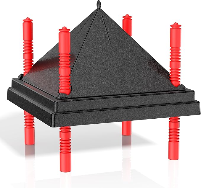 Placa calefactora para pollos con alturas ajustables, calentador para pollitos con cono antisoporte (10 x 10 pulgadas, negro)