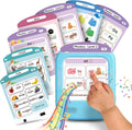 Tarjetas didácticas parlantes QuTZ, tarjetas didácticas de fonética, aprende a leer con 166 páginas, más de 29 temas, más de 800 palabras y datos curiosos, más de 700 juegos interactivos, juguetes educativos para niños pequeños de 3 a 6 años.