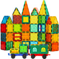 CuteTiger Magnetic Tiles, 100 piezas de juguetes magnéticos de construcción, set de construcción magnético para niños, bloques apilables, regalo perfecto de juguetes STEM para niños y niñas.