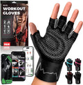 Guantes de entrenamiento MhIL para hombre: guantes cómodos para gimnasio con agarre mejorado para mayor seguridad y protección de las manos. Protección para levantamiento de pesas con muñequeras para un mejor rendimiento y estilo.