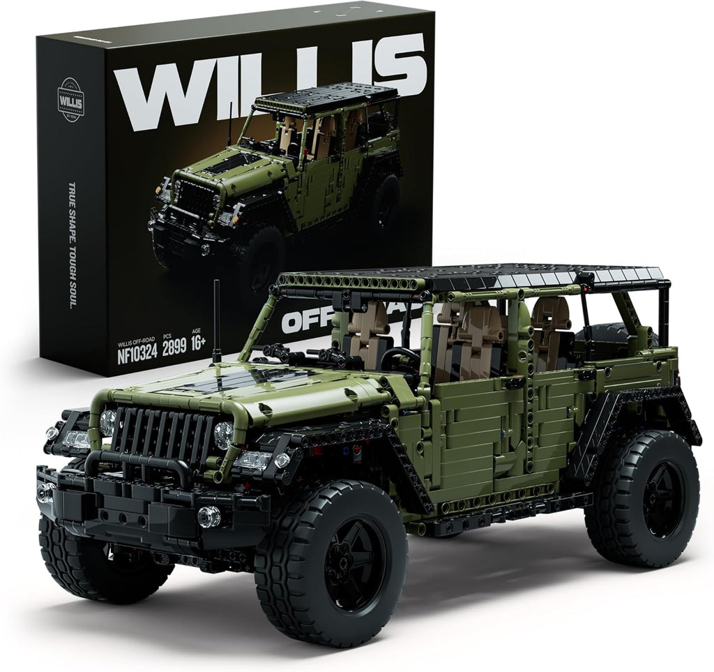 Set de Construcción Nifeliz Willis 4x4 Todoterreno | Modelo Estilo Militar para Adultos | Ideal para Coleccionar y Exhibir | 2,899 Piezas | NF10324