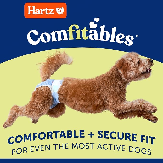 Pañales Desechables para Perros Hartz Talla S — 36 Unidades, Ajuste Cómodo y Seguro, Fácil de Poner