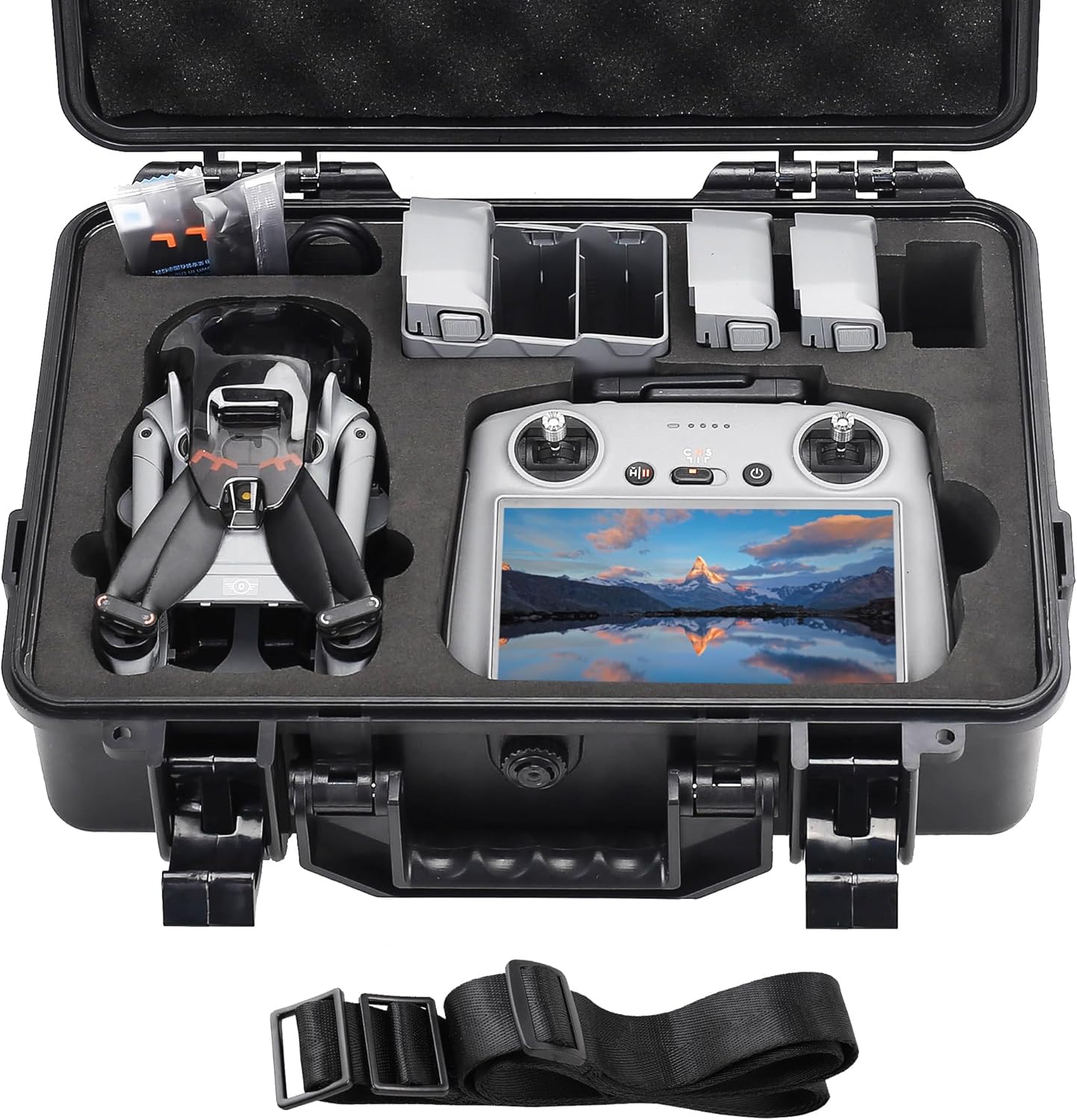 PONYRC Mini 5 Pro Hard Case, IP67 Waterproof Carrying Case Travel for DJI Mini 5 Pro Fly More Combo, RC 2/ RC-N3, Support 7 Batteries & other Accessories