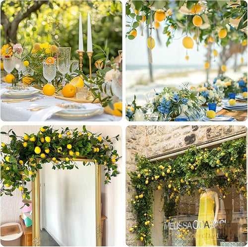 12 limones artificiales – Limones amarillos artificiales realistas para decoración de cocina, frutero, fiesta de limonada, accesorios de fotos y decoración de mesa de verano – Fruta sintética realista para el hogar y eventos