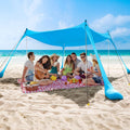 Carpa de Playa Pop Up UPF50+ – Con Bolsas de Arena, Pala y Postes Antiviento | Portatil