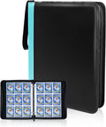 COLOR NEGRO-Álbum impermeable para cartas coleccionables CLOVERCAT, libro de almacenamiento álbum de bolsillo de doble cara para 720 cartas, compatible con cartas Pokémon, Amiibo, Yugioh, MTG y otras cartas deportivas