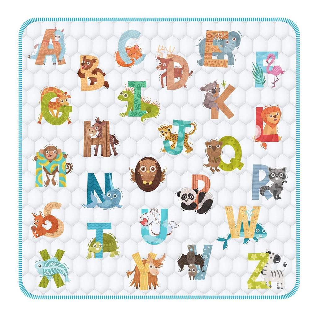 Alfombra de Juegos para Bebé y Corralito 50x50 Pulgadas | Gruesa Una Pieza | Acolchada Antideslizante | Inodora | Gateo | Plegable y Lavable | 1 Unidad