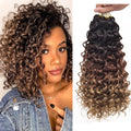 Extensiones Crochet GoGo Curl Pack 6 – 12 Pulgadas, Ondas de Agua Profundas Estilo Playero, Sintético (Color 1B/30/27)