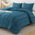 Juego de edredón Andency Queen color verde azulado, 3 piezas de ropa de cama