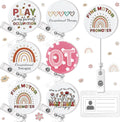 Homeam 6 piezas Regalos de terapia ocupacional Porta credenciales retráctiles con clip de cocodrilo Porta credenciales para el sector salud Clip para credenciales para médicos y asistentes de enfermería Regalos de agradecimiento