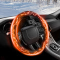 Heated Steering Wheel Cover – WARMITORY PU Leather 12V Quick Heating Car Hand Warmer, Anti-Slip, Universal 14.5–15.5" Fit for Car, Truck, SUV Steering Wheels (Black)