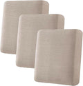 H.VERSAILTEX Fundas Individuales Super Elásticas para Cojines de Asiento/Sofá, Tela de Sarga Jacquard Texturizada Gruesa (Fundas para Sofá de 3 Piezas, Arena)