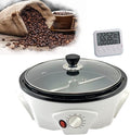 Tostadora eléctrica de granos de café de 500 g con temporizador, 0-240 °C, antiadherente para uso doméstico y en cafeterías.