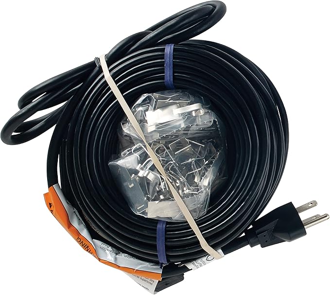 Frost King Kit de Cable Eléctrico para Techo 120V 800W 160 Pies — Prevención de Hielo y Nieve, Negro