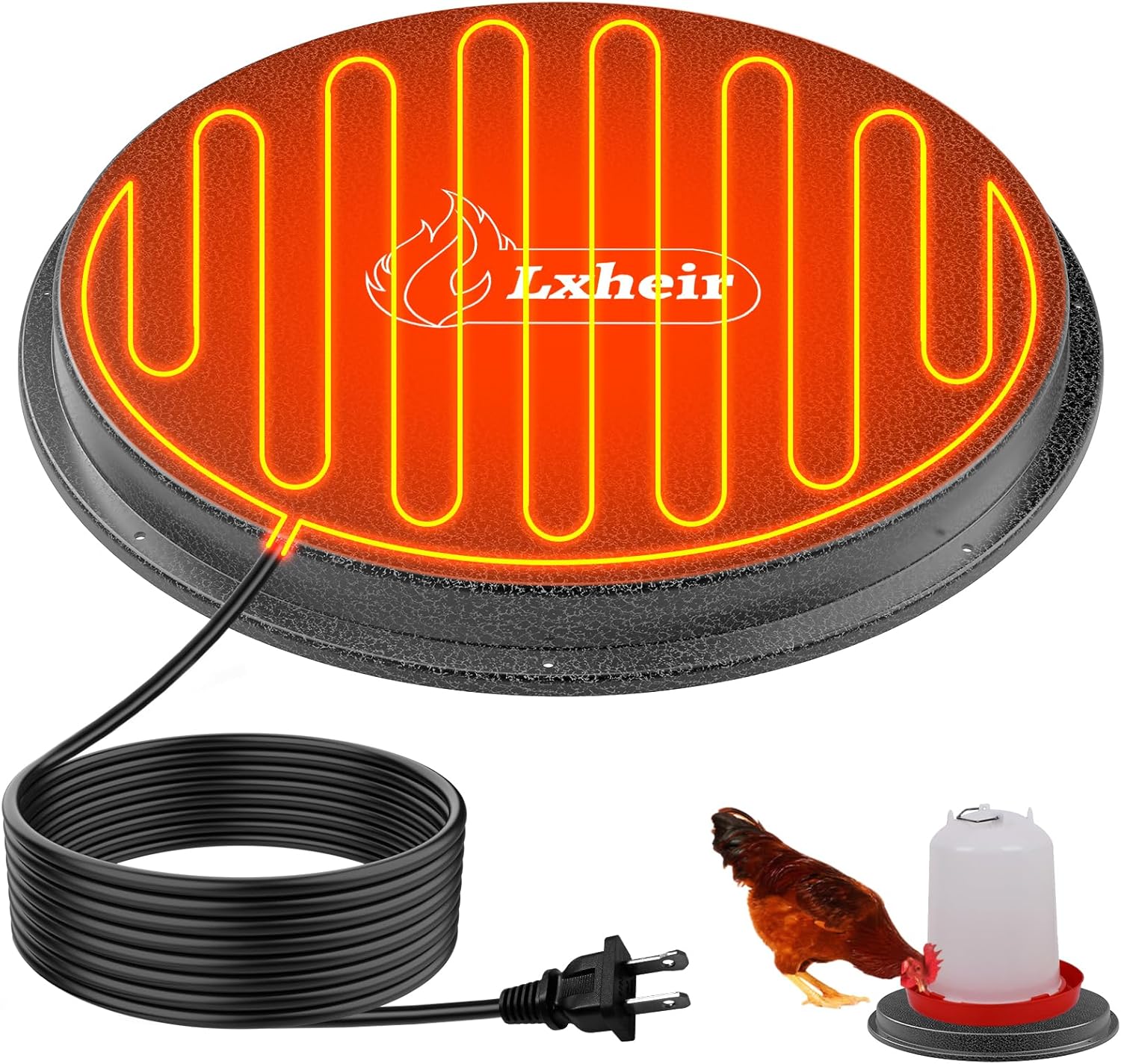 Base Calentadora Eléctrica para Bebedero de Gallinas 11" – Invierno Sin Hielo (Copia)
