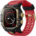 Carcasa Resistente amBand con Correa para Apple Watch Ultra 3/2/1 49mm | Grado Militar M3 Antigolpes | Incluye Protector de Pantalla | Correa Táctica para Hombre | Roja
