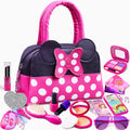 Kaodezhu Bolso de juguete para niñas pequeñas - Set de bolso para niñas pequeñas, juguetes de maquillaje para juegos de imitación para niñas de 3, 4, 5 y 6 años, bolso para niñas pequeñas con accesorios, bolso de juguete perfecto para regalos de