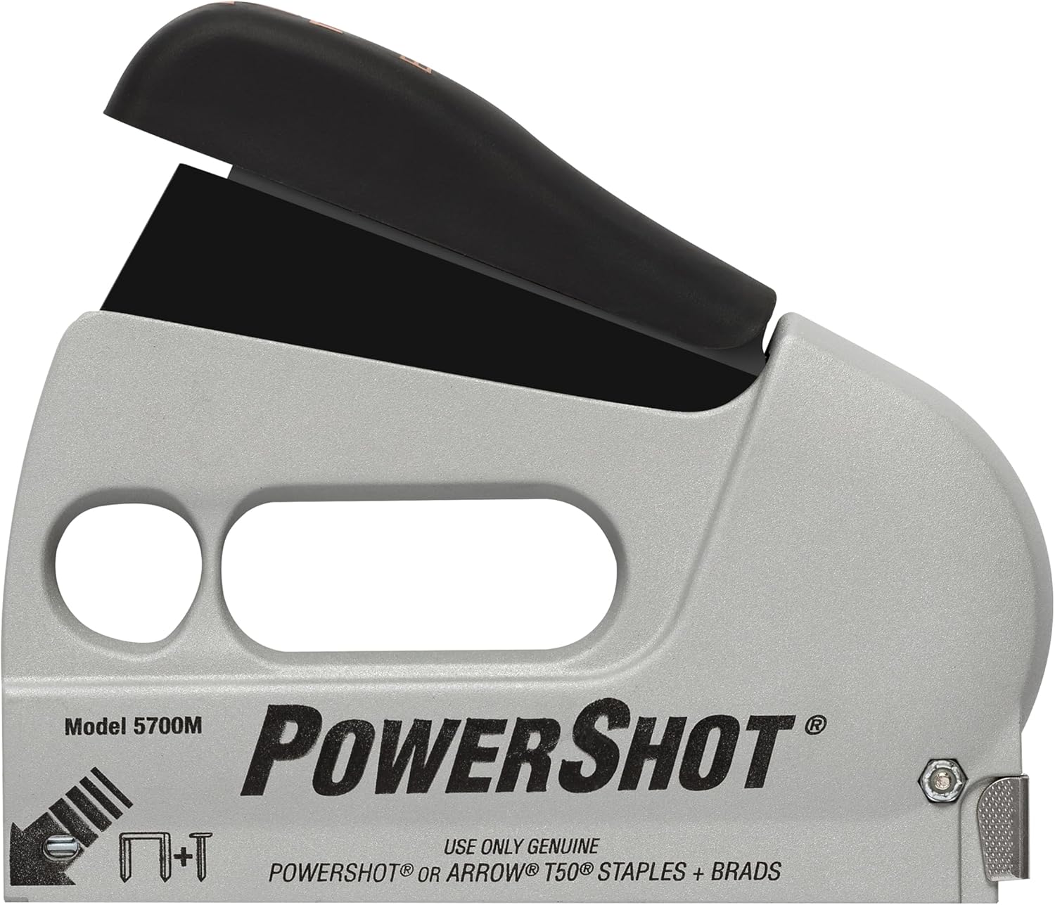 Arrow 5700 PowerShot Heavy Duty 2-In-1 Staple and Nail Gun for Wood, Upholstery, Furniture, Crafts, Fits 1/4", 5/16”, 3/8", 1/2", or 9/16" Staples and 5/8” or 9/16” Brad Nails