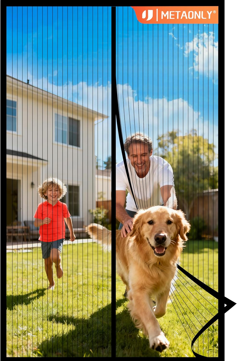 Mosquitera magnética METAONLY para puertas de 89 x 244 cm