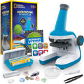 Microscopio NATIONAL GEOGRAPHIC para niños: kit científico con microscopio fácil de usar, zoom de hasta 400x, portaobjetos en blanco y preparados, muestras de rocas y minerales, juguete para proyectos STEM. 