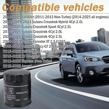 ⚠️ Son 3 Filtros | Filtros de Aceite Subaru 15208AA21A | Outback, Legacy, Impreza, Forester, Crosstrek, Ascent | Reemplaza 15208AA160