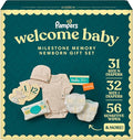 Pampers Set de regalo, pañales desechables, toallitas sensibles y regalos de hitos
