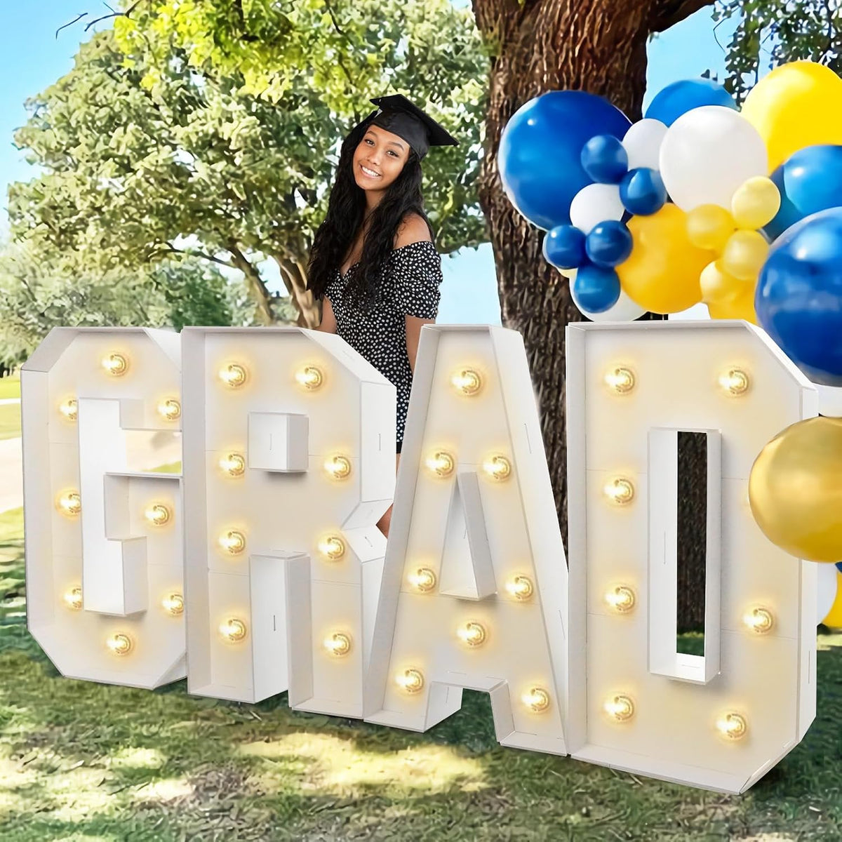 Decoraciones para la graduación de 2026 - Kit de números luminosos precortados de 2.3 pies para letrero luminoso de 2026 - Letrero de espuma con mosaico - Artículos para fiestas de la Clase de 2026 - Decoración para jardín de infantes, preescolar