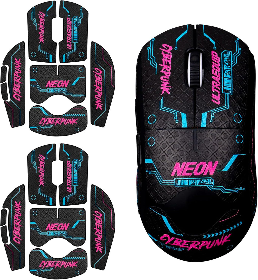 Cinta de Agarre para Mouse ULTRAEQUIP 2 Piezas | Antideslizante para PRO X2 Superstrike, G PRO X Superlight y Superlight 2 | 0.5mm | Precortada | Resistente al Sudor