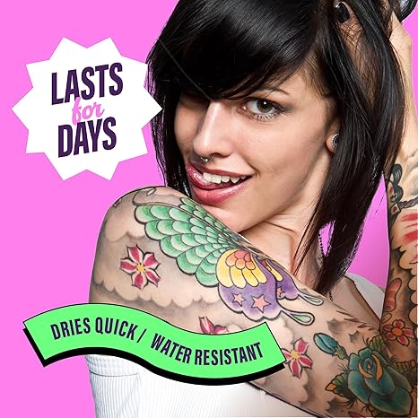 Kit de Marcadores de Tatuajes Temporales Pretty Me – 8 Marcadores para Niñas, Adolescentes y Adultos