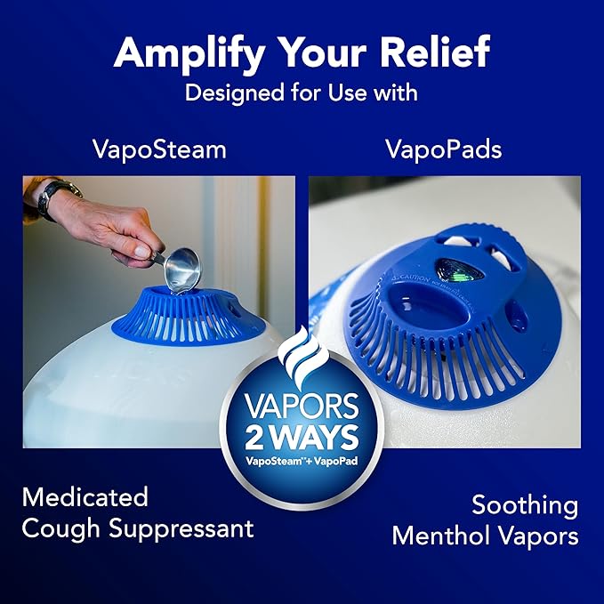 Vicks Vaporizador de Vapor Caliente, para Habitaciones Pequeñas a Medianas, Tanque de 1.5 Galones – Humidificador de Niebla Caliente para Habitaciones de Bebés y Niños con Luz Nocturna