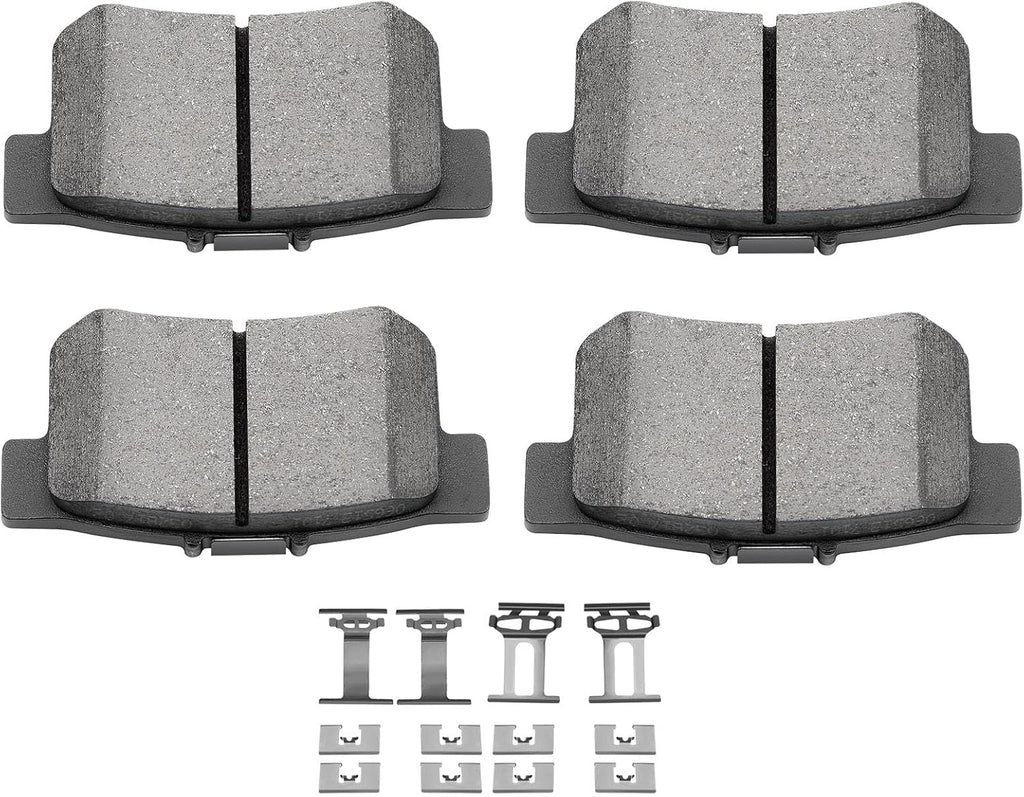 Juego de pastillas de freno cerámicas traseras SCITOO D537 para Acura CL/CSX/EL/ILX/Integra/RSX/TL/TSX/Vigor, Honda Civic/Accord/Prelude/S2000 y Suzuki Kizashi/SX4/SX4 Crossover. 