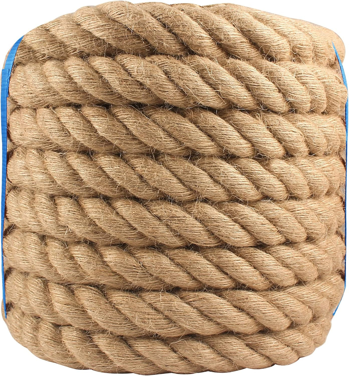 Cuerda de manila de 2,5 cm x 15 m - Cuerda de cáñamo natural, cuerda trenzada de 4 hebras de alta resistencia para hamacas, muelles, atado, decoración del hogar, manualidades y jardinería (15 m, 2,5 cm de grosor)