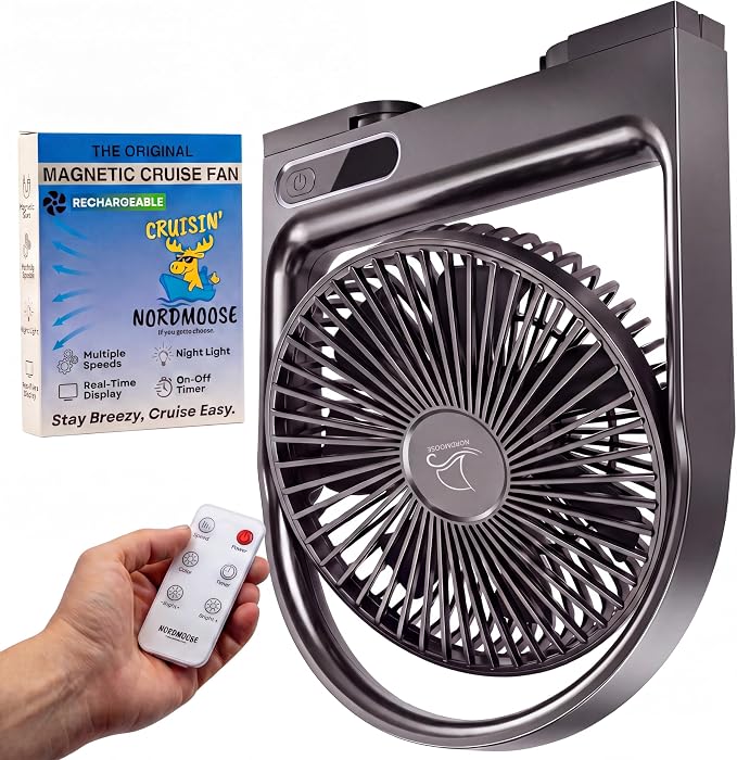 The Original Magnetic Cruise Fan de la marca Nordmoose, ARTICULO VIENE COMO SE OBSERVA EN LA SEGUNDA IMAGEN )