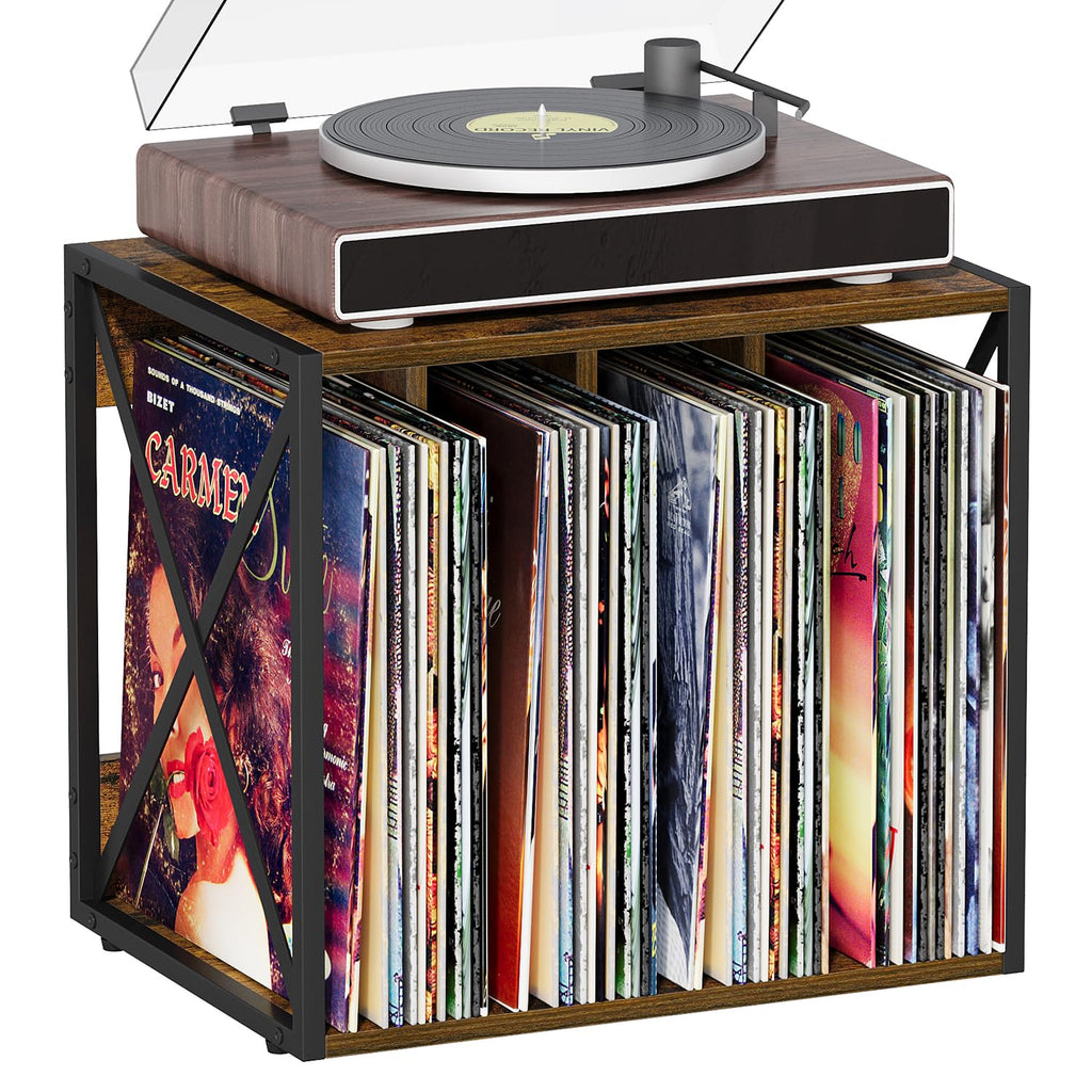 Almacenamiento de discos de vinilo, soporte de pared para discos de vinilo con capacidad para más de 100 discos