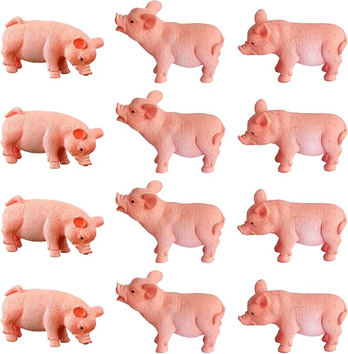 Set de 11 Figuras de Cerdito en Miniatura | Decoración de Pasteles, Jardín de Hadas y Escritorio