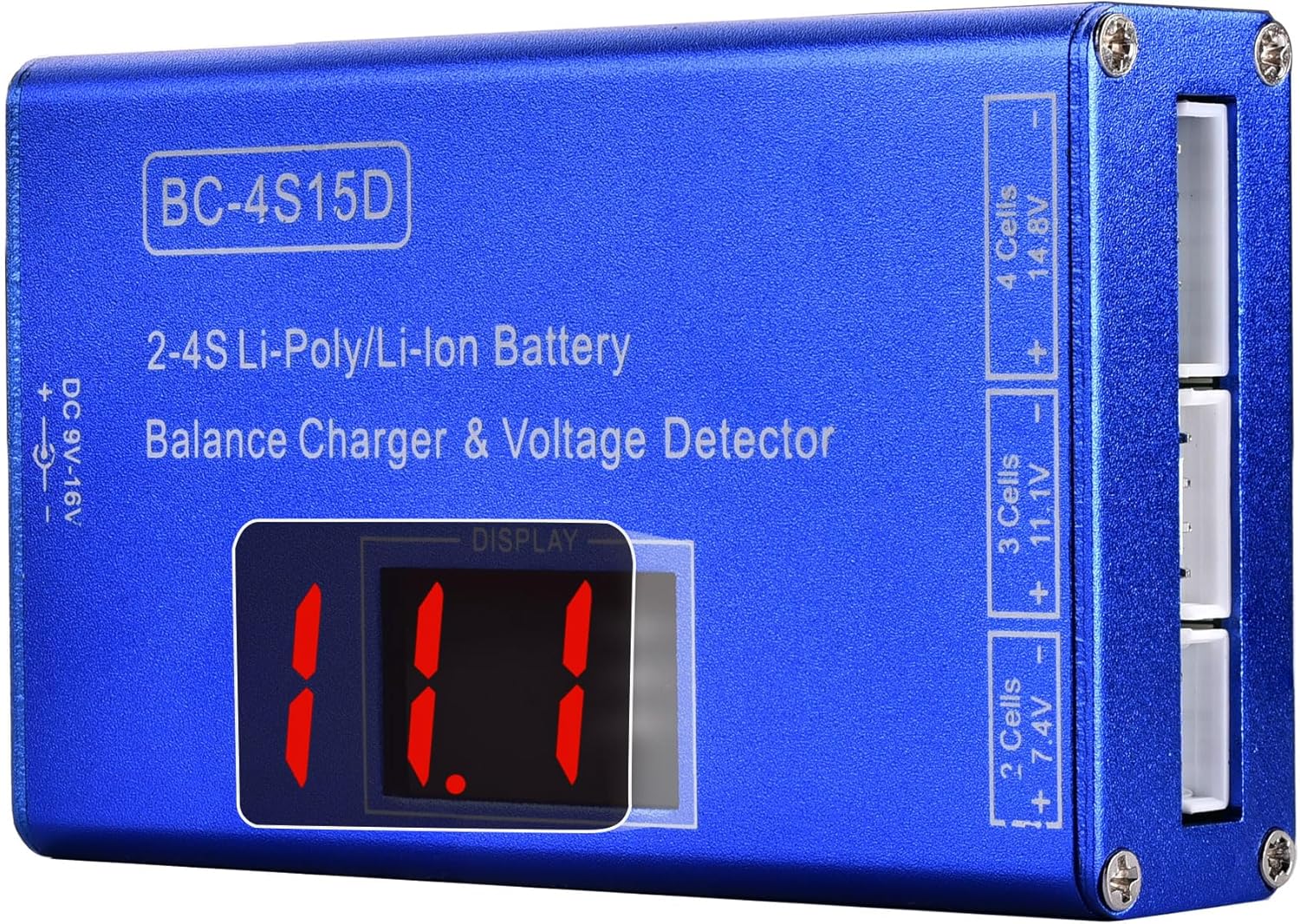Airsoft Battery Charger- Lipo/Li-Ion Balance Smart Charger for 11.1V 7.4V 14.8V 2S 3S 4S Battery with Battery Checker for Airsoft Gun Gel Ball Blaster Splat Ball Gun & RC Hobby