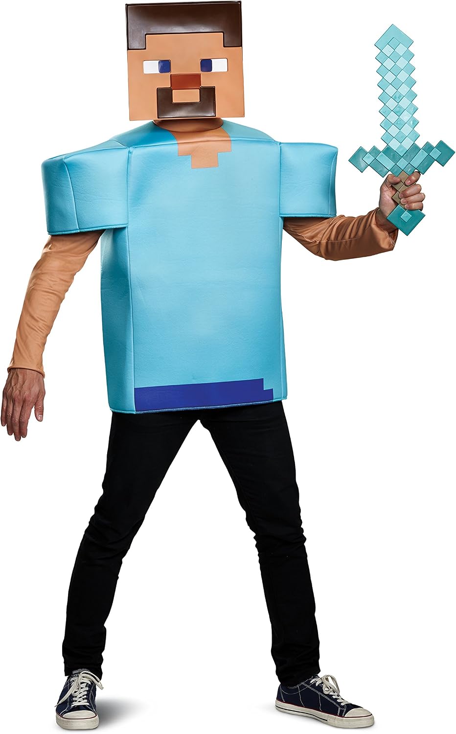 Disfraz Clásico Steve Disguise para Hombres, Turquesa, Talla Única Adulto