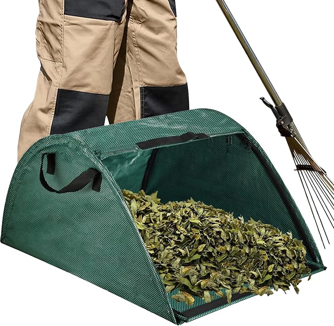 Recolector de hojas de hoja, bolsas de césped extra grandes, bolsas de hojas, bolsa de basura plegable para patio, herramientas pesadas para recoger hojas, cargador de hojas, bolsas de jardín