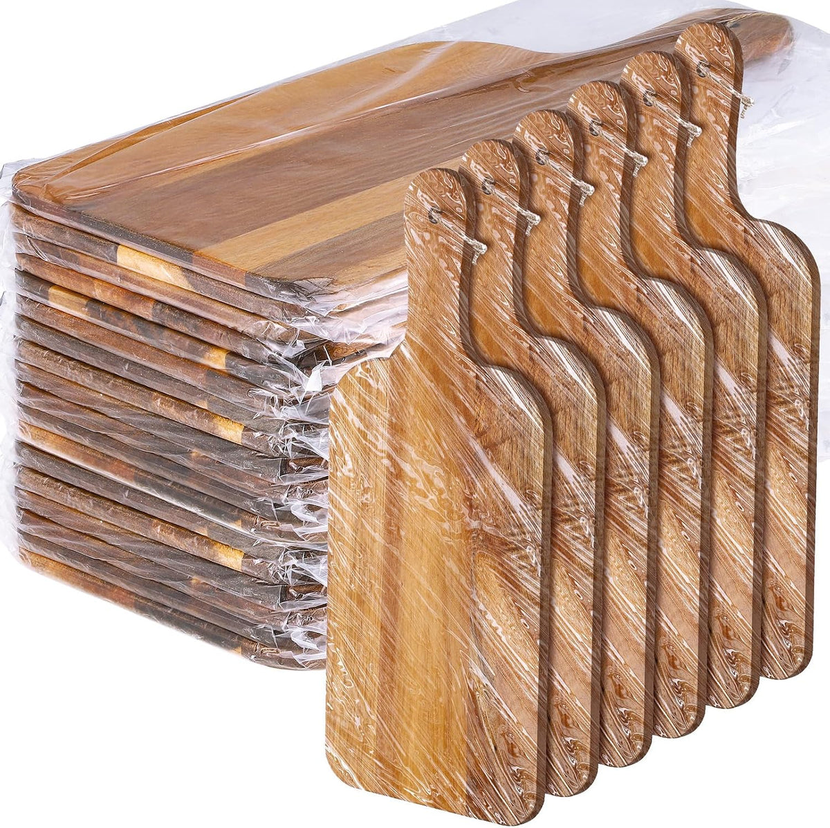 Set de 18 Tablas de Cortar Irenare con Asas | Lisas para Grabado Láser | Madera para Charcutería y Cocina | Al Mayoreo para DIY y Regalos