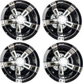 Tapacubos Dr.Acces de 10" con radios cromados para carritos de golf EZGO Cub Car y Yamaha (juego de 4 piezas)